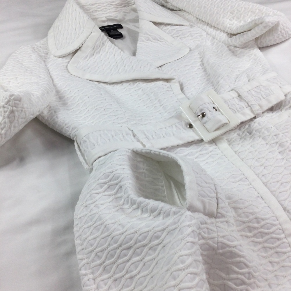 INC White Trench Coat Sz. S
